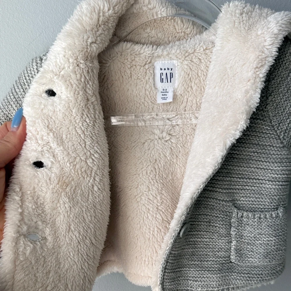 Baby‎ Gap Knit Fleece Lined Baby Coat